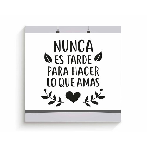 Cuadro Decorativo Canvas Frase de Inspiración
 100x100