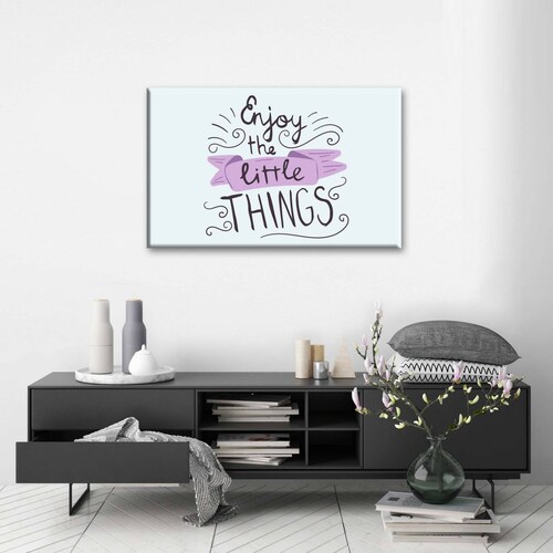 Cuadro Decorativo Canvas Enjoy the little things  75x50
