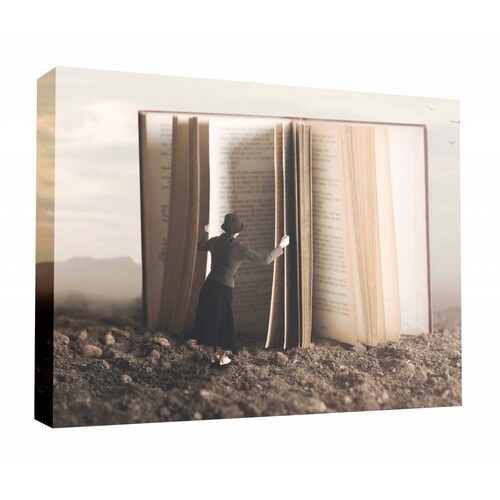 Cuadro Decorativo Canvas libro gigante surrealismo 180x120