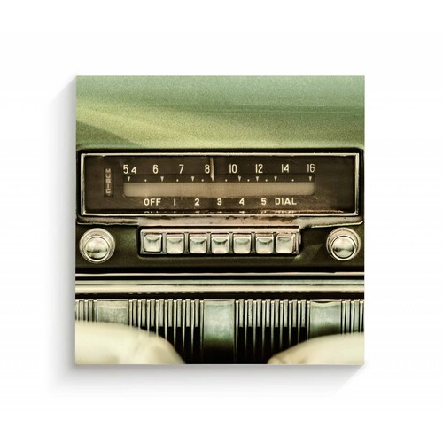Cuadro Decorativo Canvas Autoestereo retro 100x100