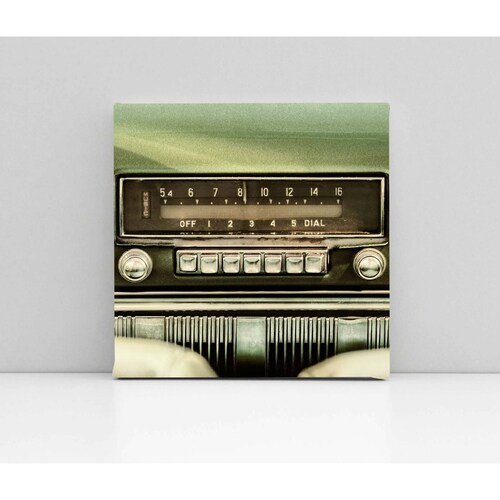 Cuadro Decorativo Canvas Autoestereo retro 100x100