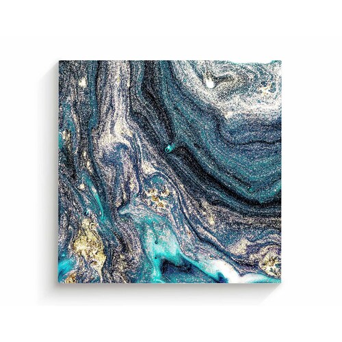 Cuadro Decorativo Canvas Granito Azul Impreso 130x130