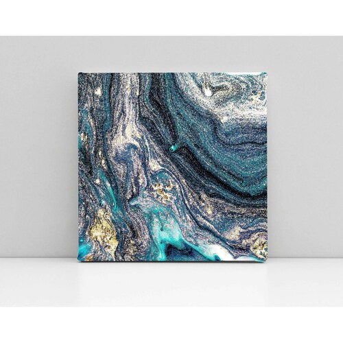 Cuadro Decorativo Canvas Granito Azul Impreso 130x130