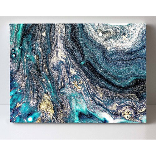 Cuadro Decorativo Canvas Granito Azul Impreso 75x50