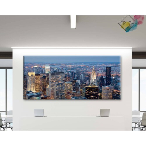 Cuadro Decorativo Canvas Atardecer en Nueva York 100x50