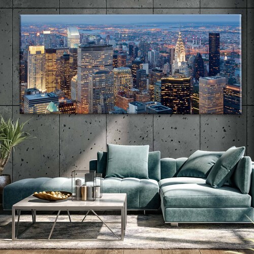 Cuadro Decorativo Canvas Atardecer en Nueva York 100x50