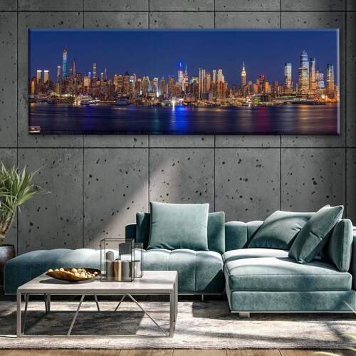 Cuadro Decorativo Canvas Foto Panorámica Manhattan 120x60