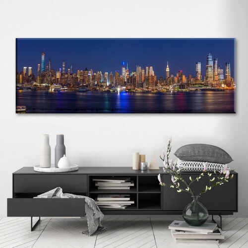 Cuadro Decorativo Canvas Foto Panorámica Manhattan 120x60