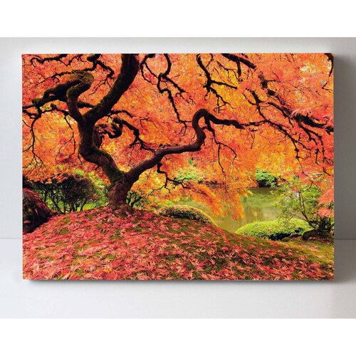 Cuadro Decorativo Canvas Magnífico Árbol Naranja 135x90