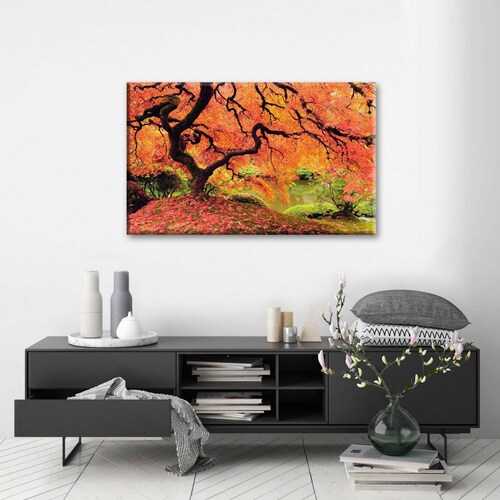 Cuadro Decorativo Canvas Magnífico Árbol Naranja 135x90