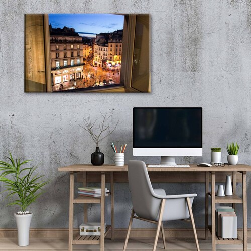 Cuadro Decorativo Canvas Vista Desde Ventana París 45x30