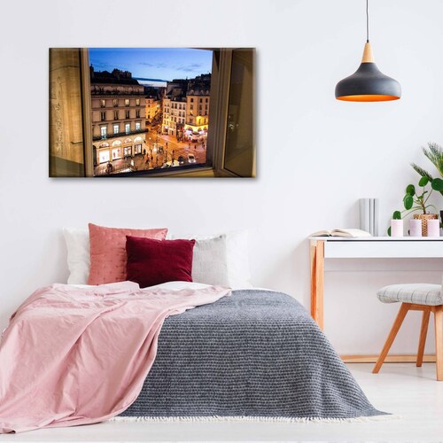 Cuadro Decorativo Canvas Vista Desde Ventana París 45x30