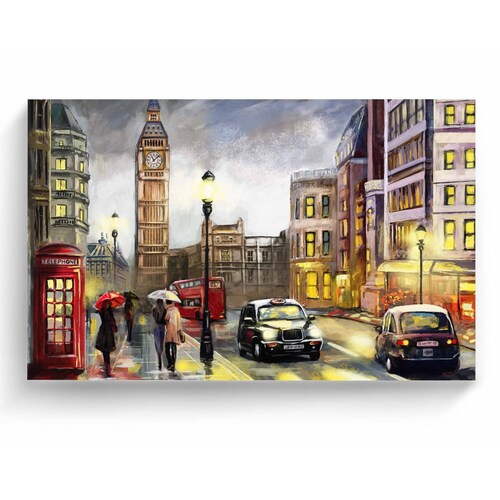 Cuadro Decorativo Canvas Arte Calle en Londres 180x120