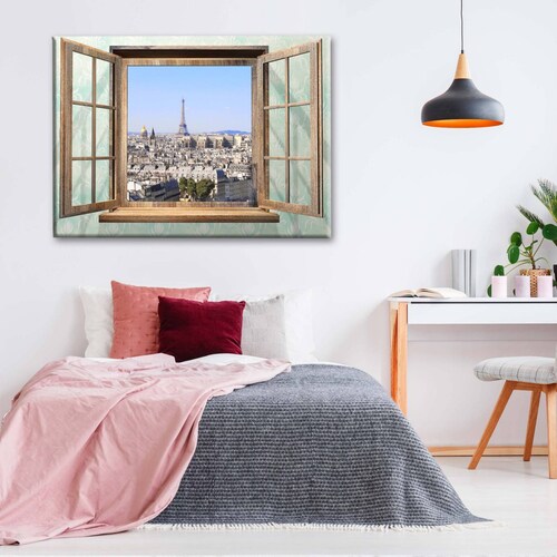 Cuadro Decorativo Canvas Vista a Torre Eiffel 180x120