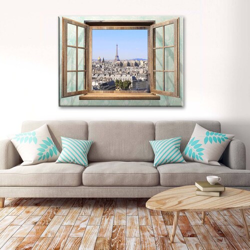 Cuadro Decorativo Canvas Vista a Torre Eiffel 105x70