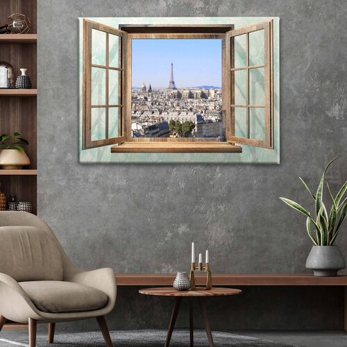 Cuadro Decorativo Canvas Vista a Torre Eiffel 105x70