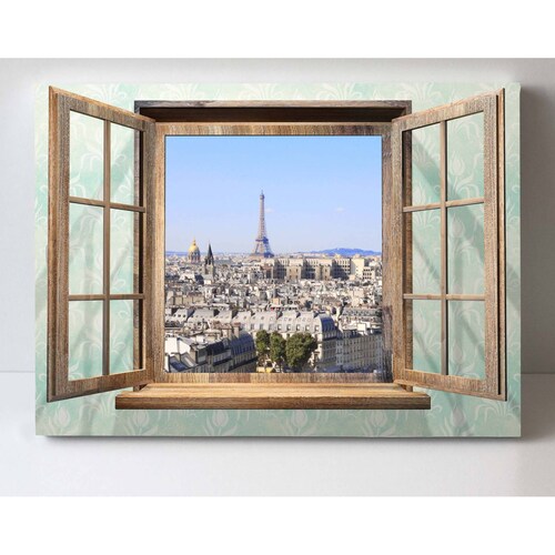 Cuadro Decorativo Canvas Vista a Torre Eiffel 45x30