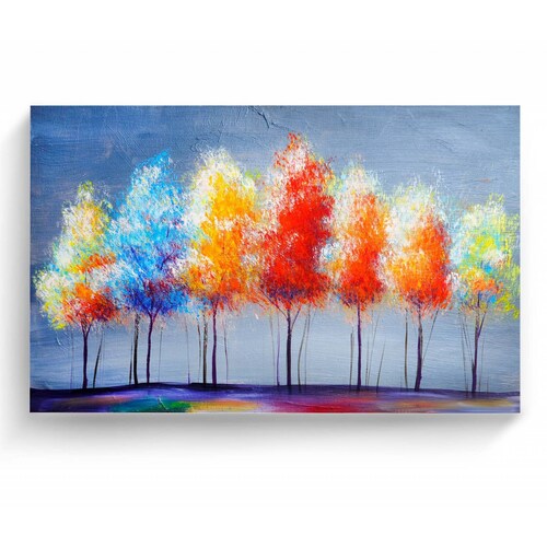 Cuadro Decorativo Canvas Arboles coloridos 180x120