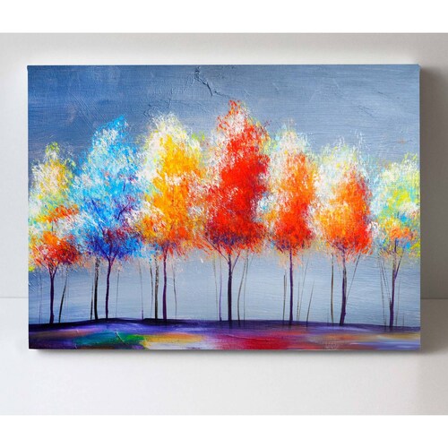 Cuadro Decorativo Canvas Arboles coloridos 180x120
