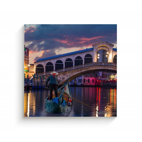 Cuadro Decorativo Canvas Puente Rialto Venecia  50x50