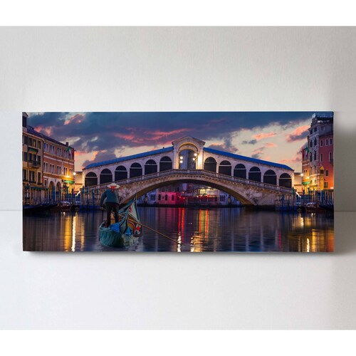 Cuadro Decorativo Canvas Puente Rialto Venecia  80x40