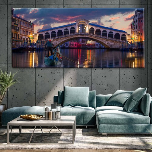 Cuadro Decorativo Canvas Puente Rialto Venecia  160x80