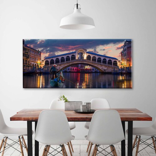 Cuadro Decorativo Canvas Puente Rialto Venecia  200x100