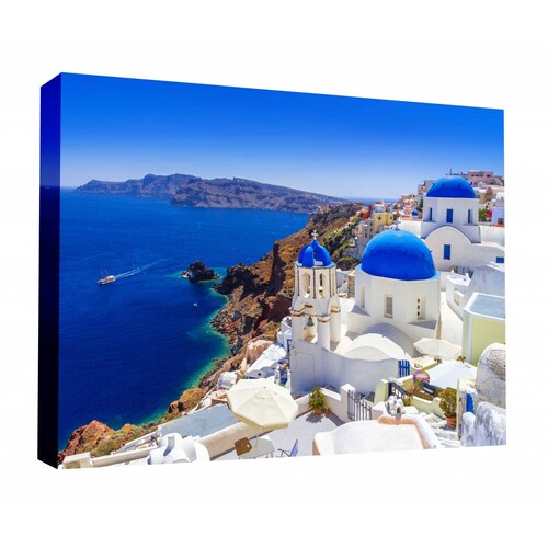 Cuadro Decorativo Canvas Isla Santorini Grecia 105x70