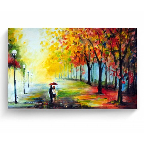 Cuadro Decorativo Canvas Arte Amantes de Otoño 180x120