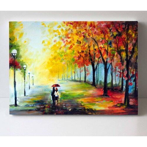 Cuadro Decorativo Canvas Arte Amantes de Otoño 180x120