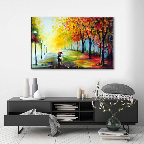 Cuadro Decorativo Canvas Arte Amantes de Otoño 180x120