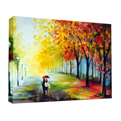 Cuadro Decorativo Canvas Arte Amantes de Otoño 45x30