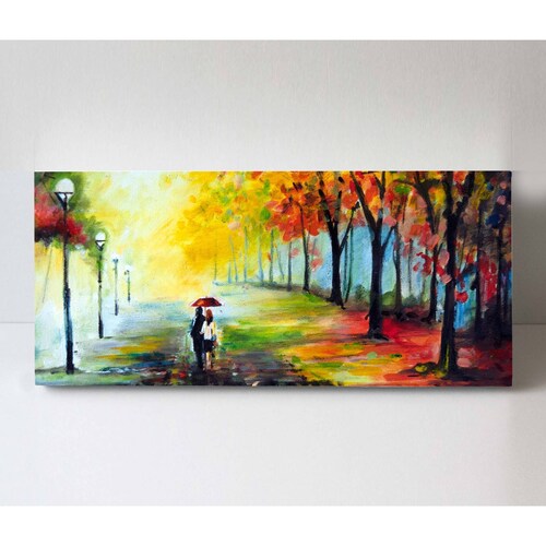 Cuadro Decorativo Canvas Arte Amantes de Otoño 160x80