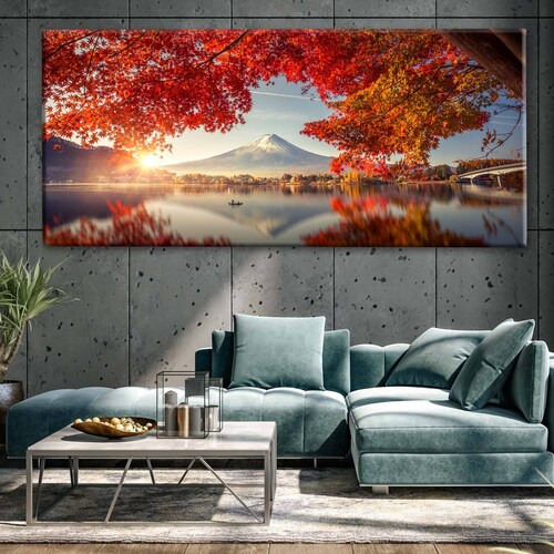 Cuadro Decorativo Canvas Lago Kawaguchiko Japon 120x60
