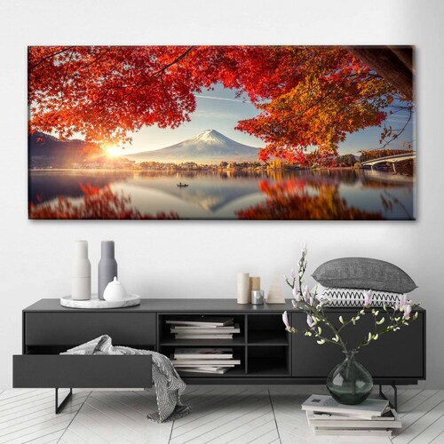 Cuadro Decorativo Canvas Lago Kawaguchiko Japon 120x60