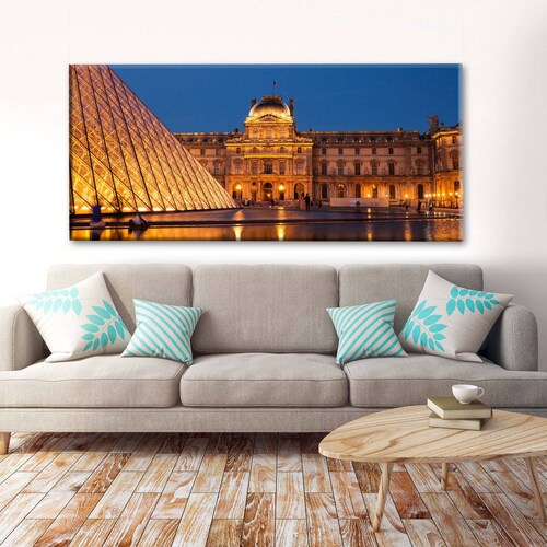 Cuadro Decorativo Canvas Museo Louvre Paris 160x80