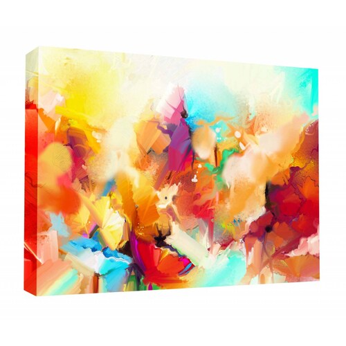 Cuadro Decorativo Canvas flores abstractas al Oleo 150x100