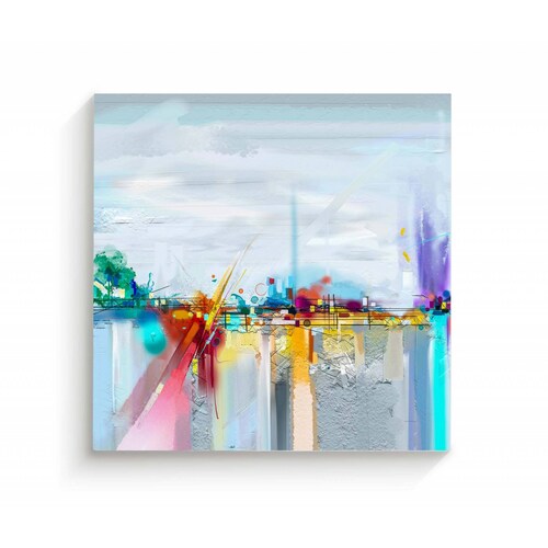 Cuadro Decorativo Canvas Pintura Abstracta al aire 130x130