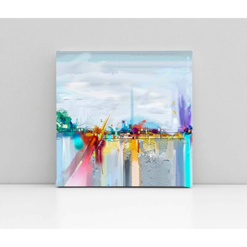 Cuadro Decorativo Canvas Pintura Abstracta al aire 130x130