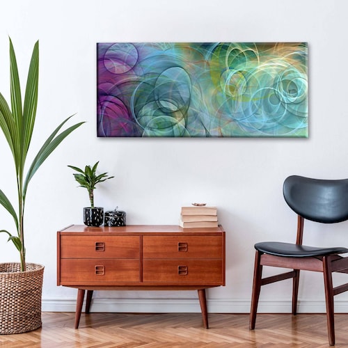 Cuadro Decorativo Canvas Espirales psicodélicos 180x90