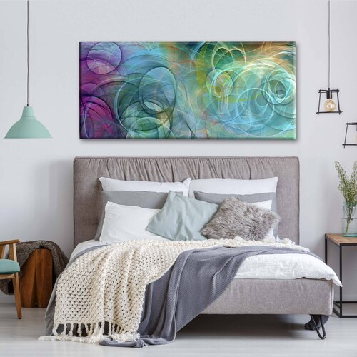 Cuadro Decorativo Canvas Espirales psicodélicos 180x90