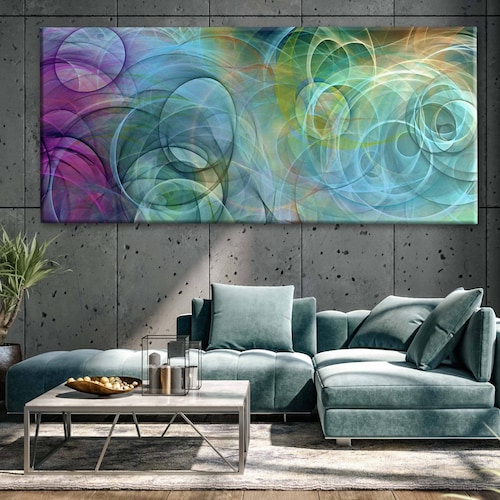 Cuadro Decorativo Canvas Espirales psicodélicos 180x90