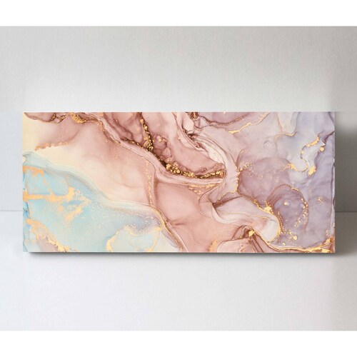 Cuadro Decorativo Canvas Pintura remolinos dorados 180x90