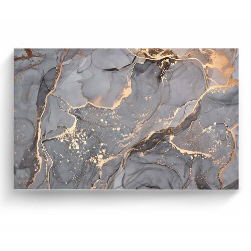 Cuadro Decorativo Canvas Mármol traslúcido gris 75x50