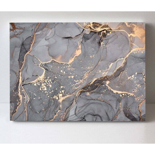 Cuadro Decorativo Canvas Mármol traslúcido gris 75x50