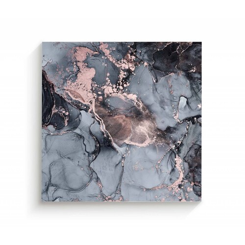 Cuadro Decorativo Canvas Mármol gris y rosa 70x70