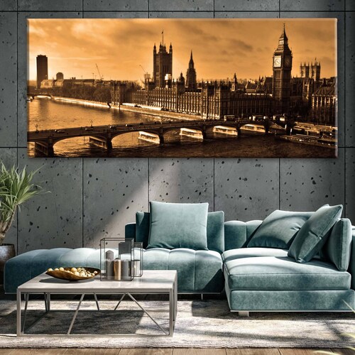 Cuadro Decorativo Canvas Westminster, Londres 200x100