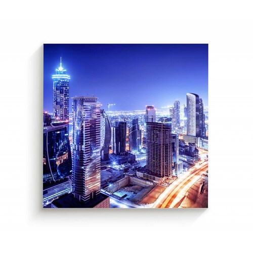 Cuadro Decorativo Canvas Dubai de noche 130x130