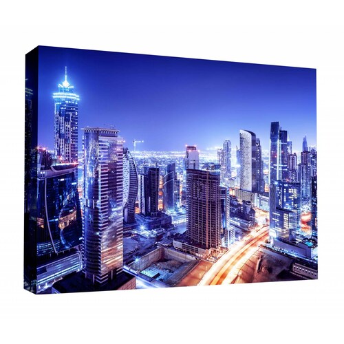 Cuadro Decorativo Canvas Dubai de noche 135x90