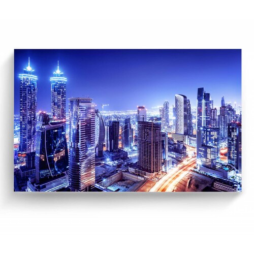 Cuadro Decorativo Canvas Dubai de noche 135x90